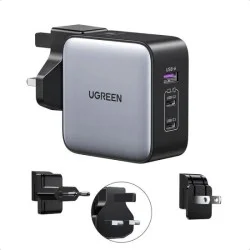 Ugreen Gan 65W Fast Charger (3-Port) - Black